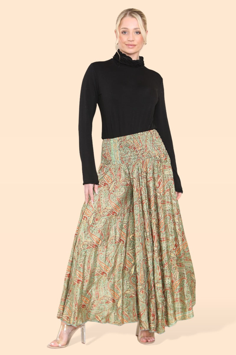 Summer 2025 Collection - Women's Skirt Pants Big Floral Rosette 813P14-G