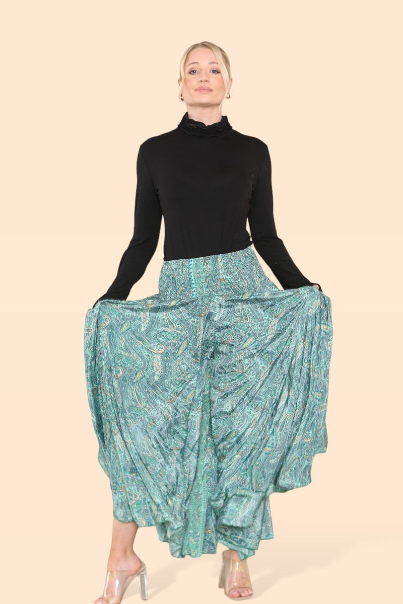 Summer 2025 Collection - Women's Skirt Pants Big Floral Rosette 813P14-G
