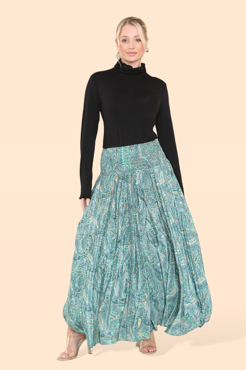 Summer 2025 Collection - Women's Skirt Pants Big Floral Rosette 813P14-G