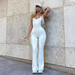 Fitted jumpsuit with elephant feet - Open back