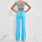 Fitted jumpsuit with elephant feet - Open back