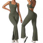Fitted jumpsuit with elephant feet - Open back