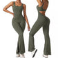 Fitted jumpsuit with elephant feet - Open back