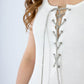 Ribbed jumpsuit with straps and rhinestone lacing