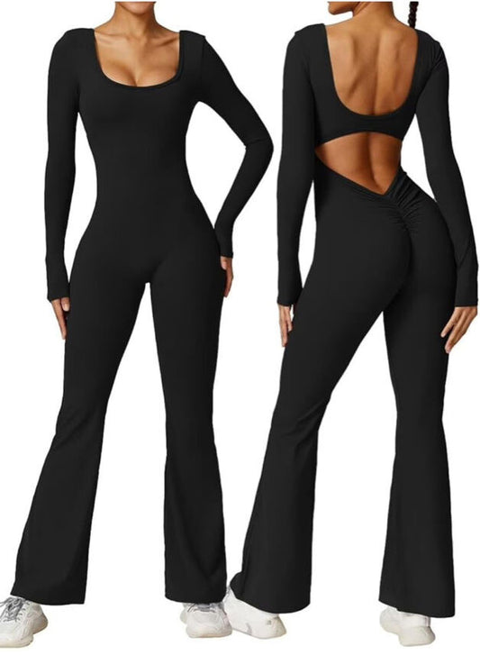 Backless slim fit jumpsuit