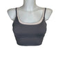 Two-tone bustier crop top with thin straps