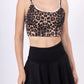 Two-tone bustier crop top with thin straps