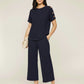 Ladies 8-button on shoulder trousers set