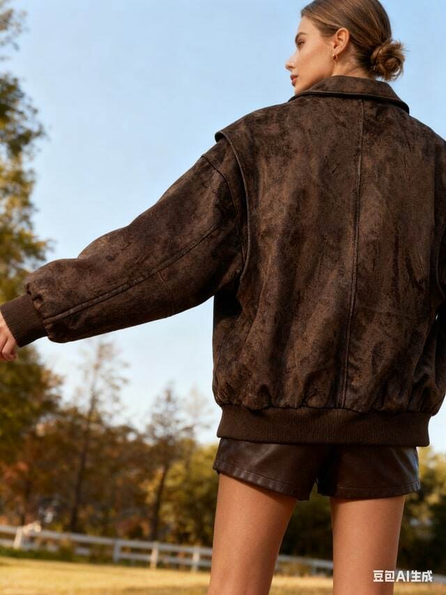 DENVER – Faux suede jacket with patch pockets