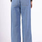 DENVER – Denim set with belted shirt and wide-leg pants