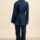 DENVER – Denim set with belted shirt and wide-leg pants