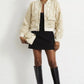 DENVER – Short textured knit jacket with sequins