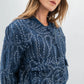 DENVER – Short textured knit jacket with sequins