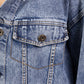 DENVER – Denim jacket with integrated knit hood