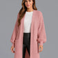 Long balloon sleeve cardigan