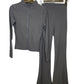 Ribbed zip-up set with flared fit