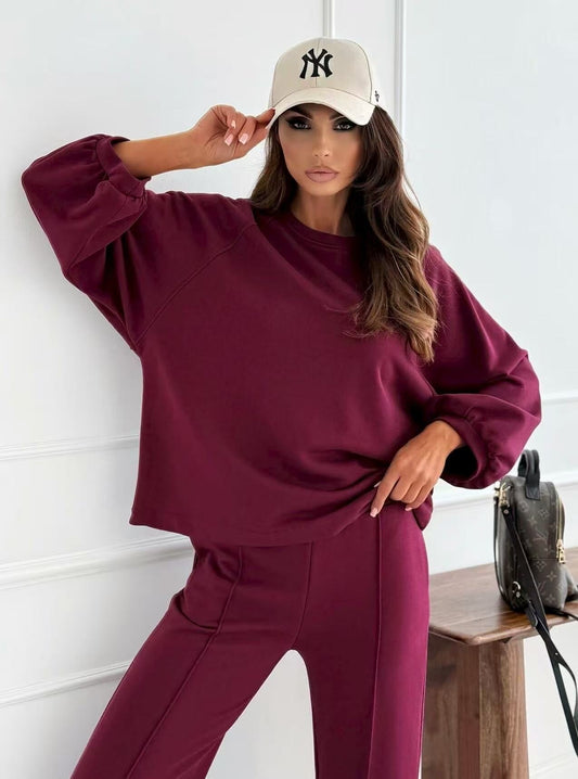 Relaxed set - Oversize sweatshirt and wide chic pants