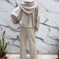 Oversized zipped vest and pants set
