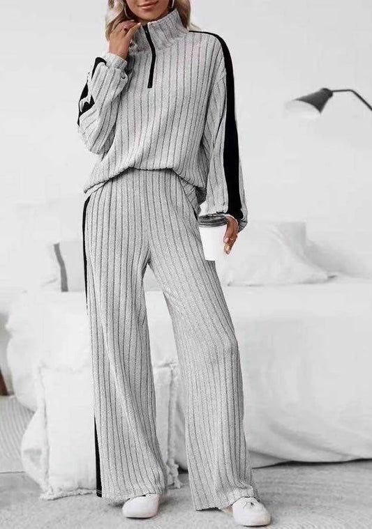 Trendy sweater set with black band