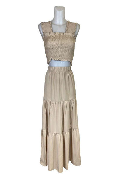 PLAIN TOP AND SKIRT SET