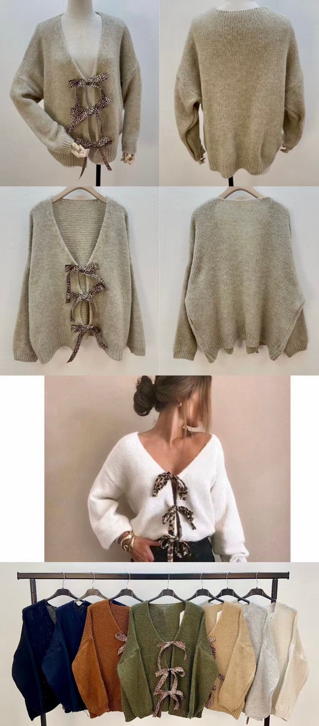 Vest with leopard knots