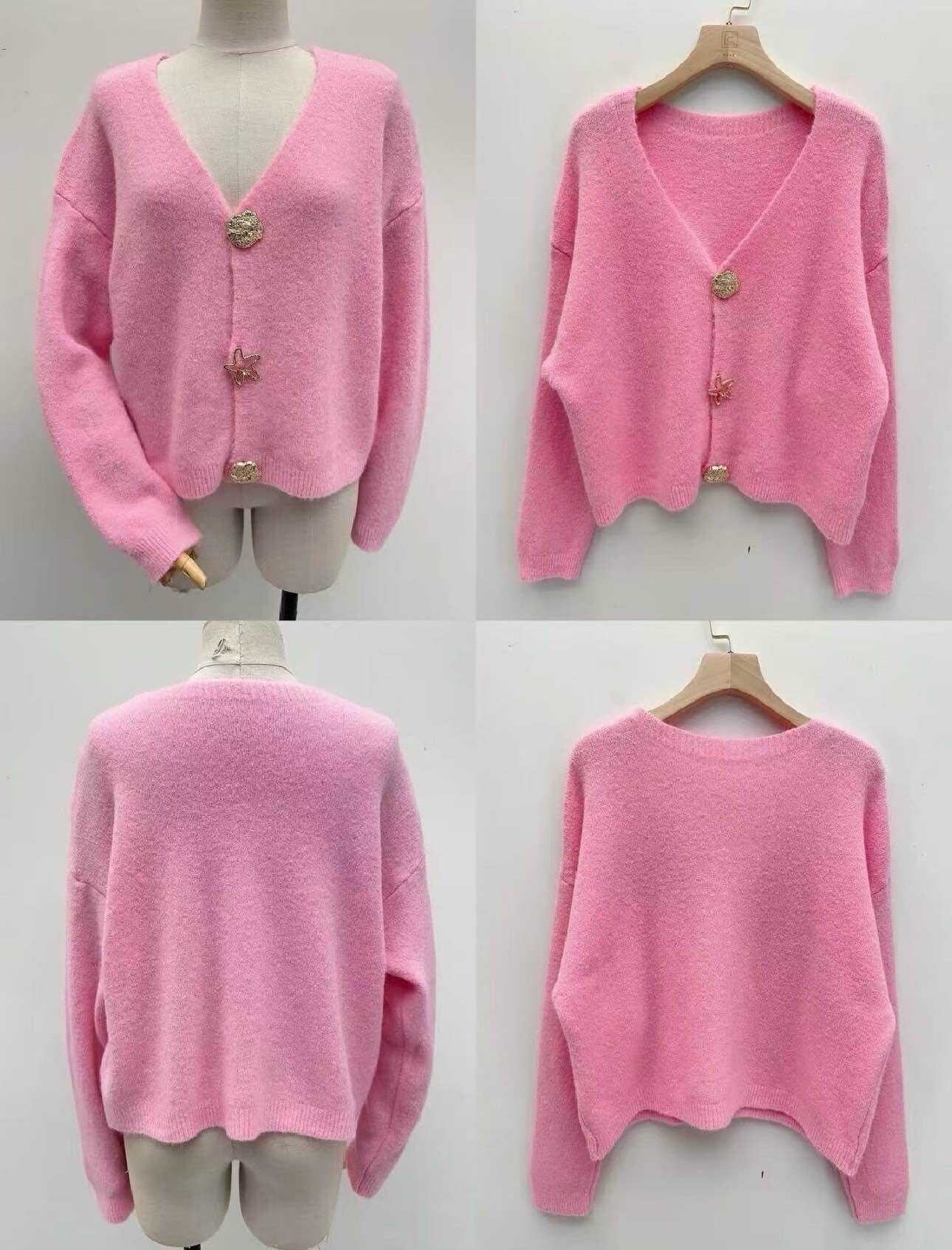 Baby alpaca vest with golden buttons