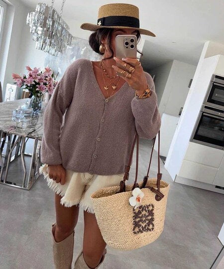 Super soft cardigan with 20% baby alpaca and buttons