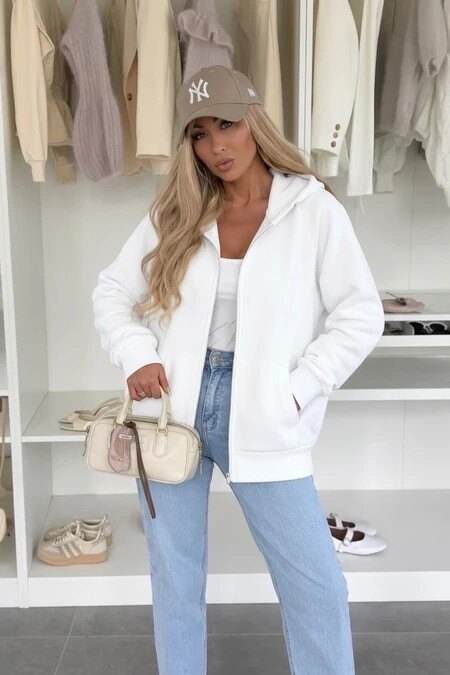 Oversized zipped vest – Hood – Loose fit