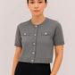 Ladies short sleeve button Cardigan