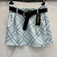 Short plaid print skirt – Belted