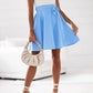 Skater skirt with tie-up detail and elastic waistband