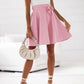 Skater skirt with tie-up detail and elastic waistband