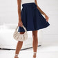 Skater skirt with tie-up detail and elastic waistband