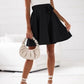 Skater skirt with tie-up detail and elastic waistband