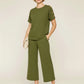 Ladies 8-button on shoulder trousers set