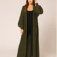 Long balloon sleeve cardigan