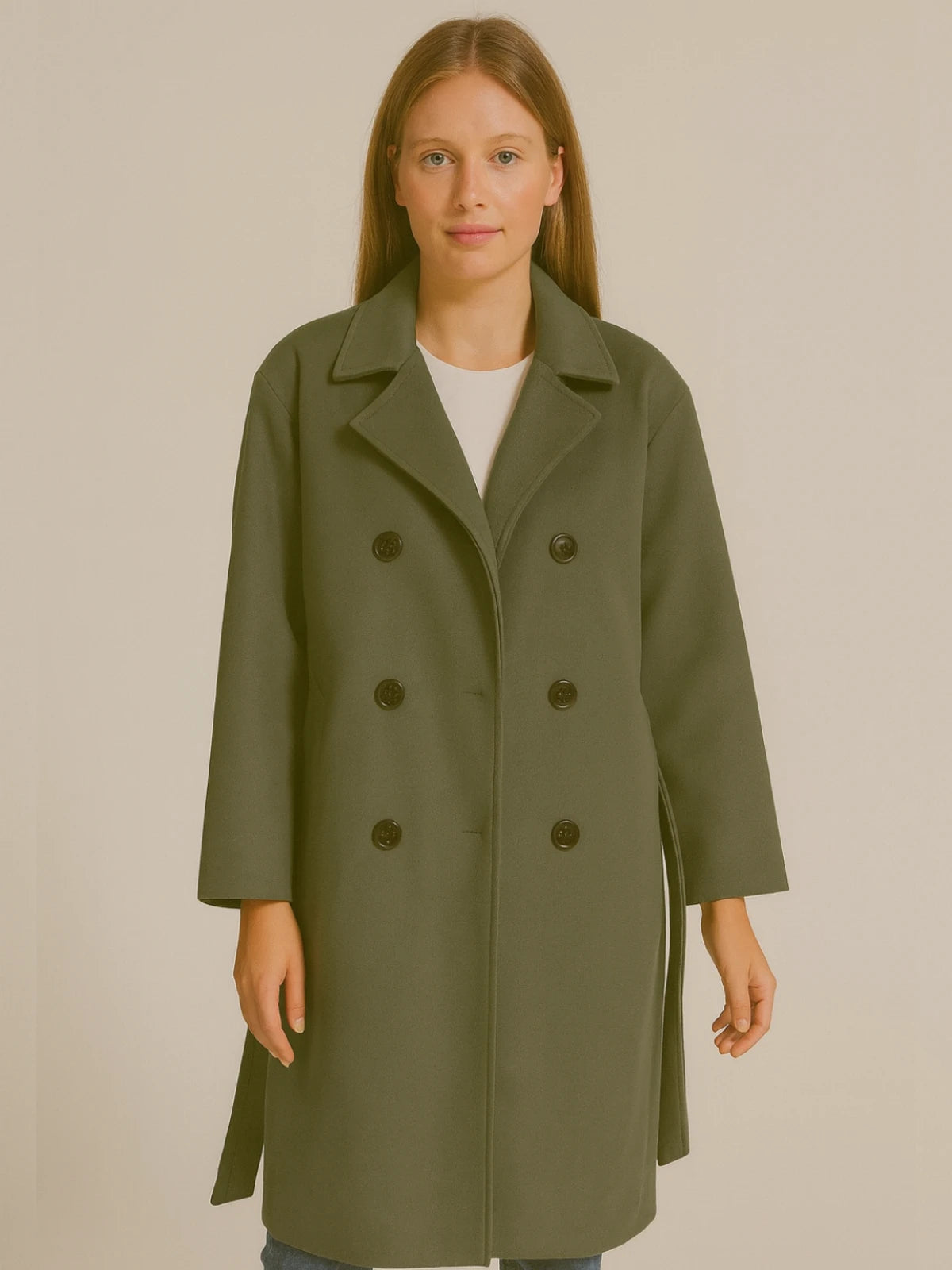Ladies long sleeve with button coat