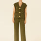 3-gold button short sleeve set
