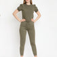 Ladies Ruched Sleeve Loungewear Set