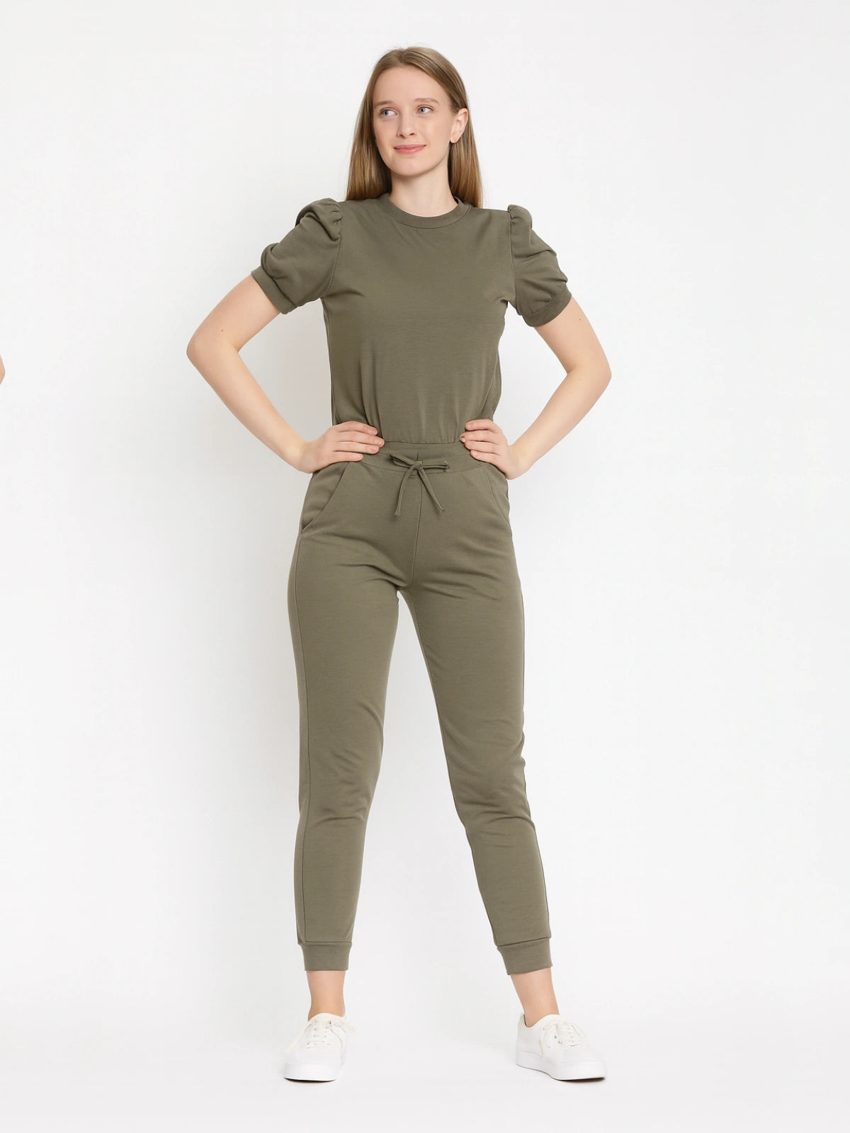 Ladies Ruched Sleeve Loungewear Set