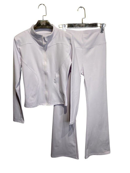 KYRA – Sport set with zip-up jacket and flared pants, lined with thick fleece