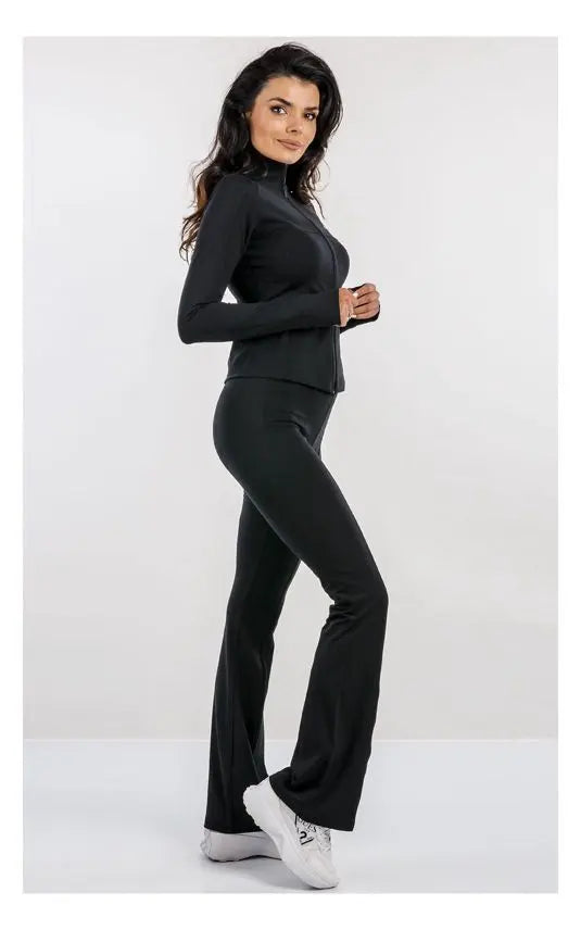 KYRA – Sport set with zip-up jacket and flared pants, lined with thick fleece