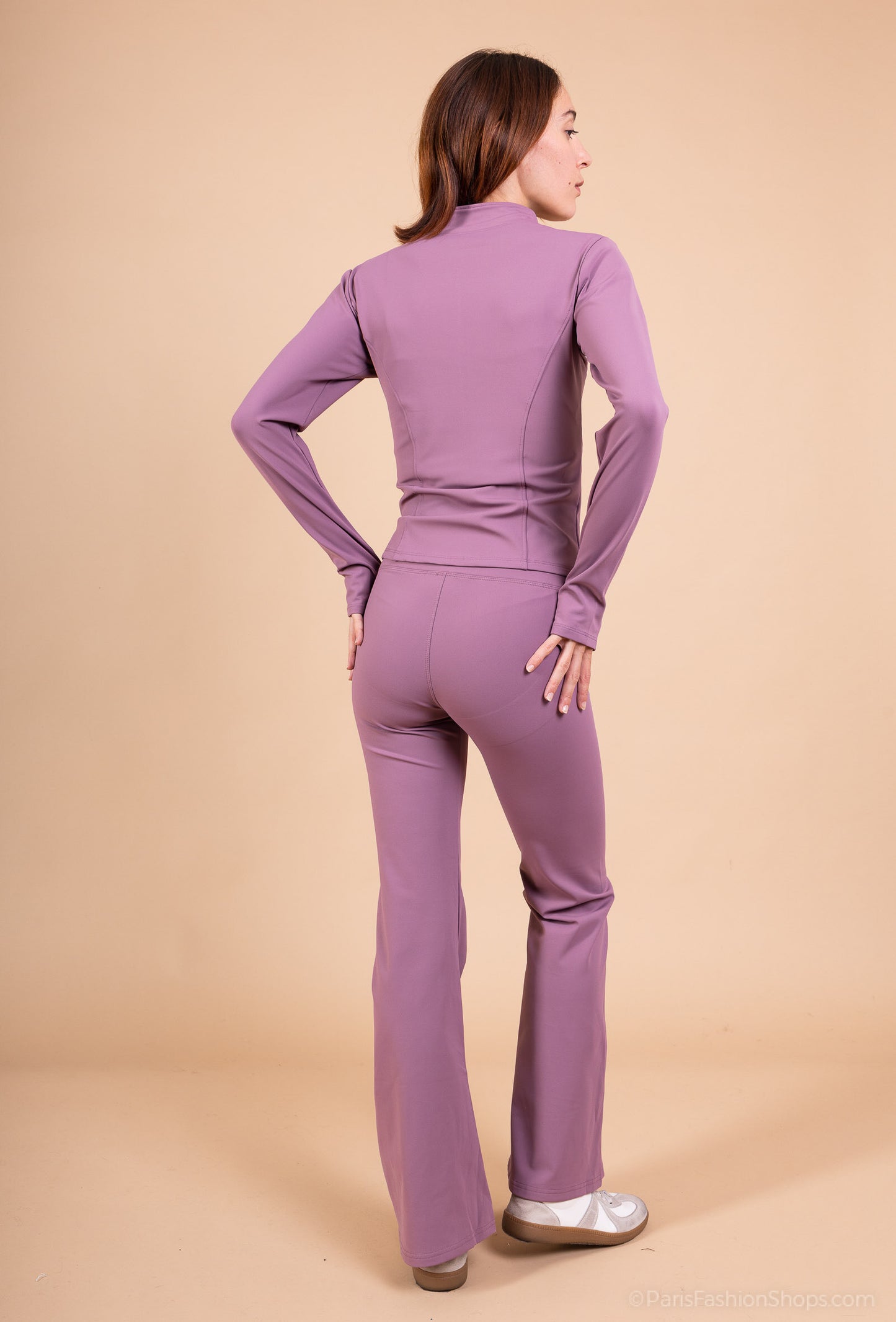 KYRA – Sport set with zip-up jacket and flared pants, lined with thick fleece