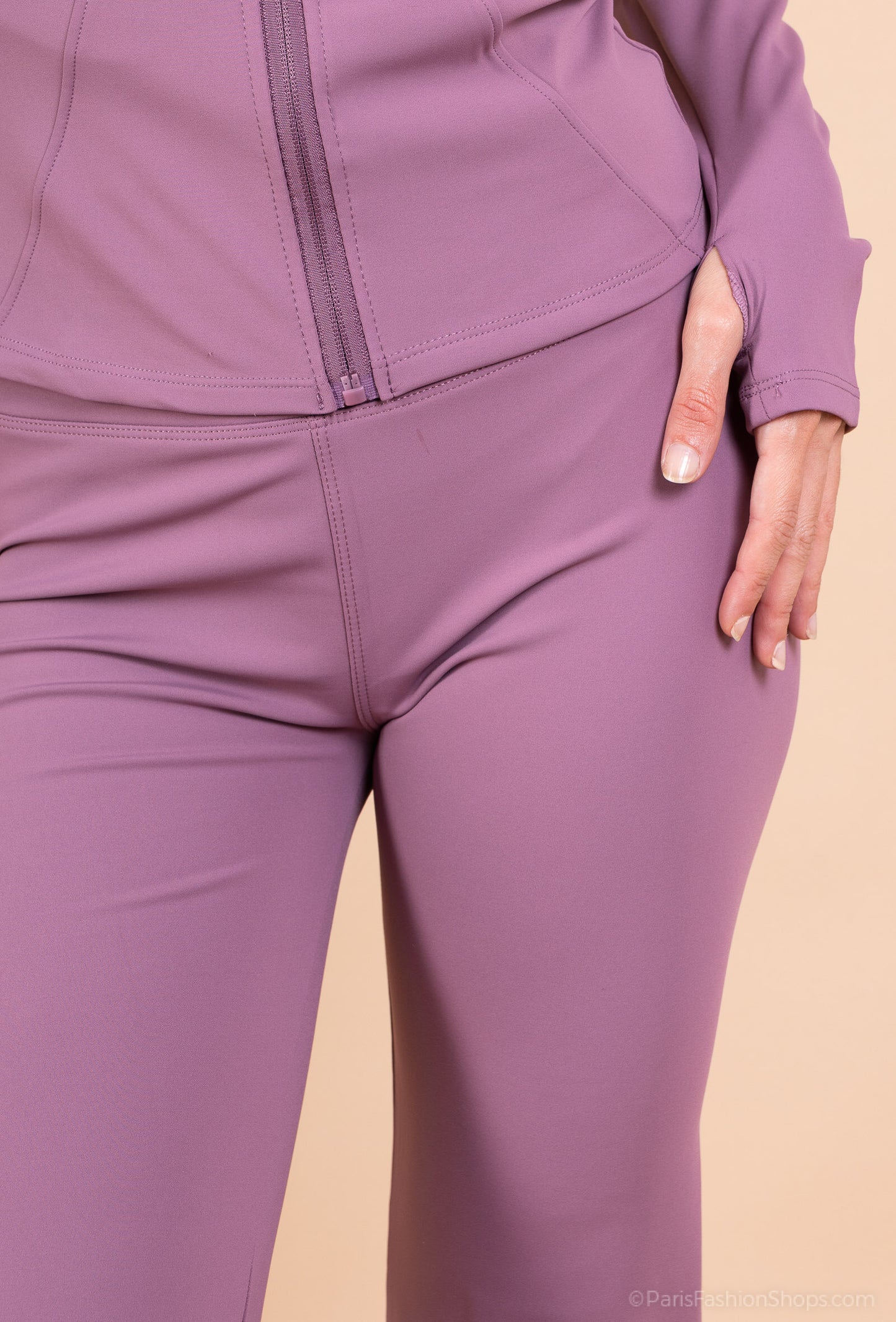 KYRA – Sport set with zip-up jacket and flared pants, lined with thick fleece