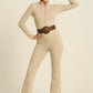 LANA – Fitted zip-up jumpsuit with high collar