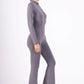 LANA – Fitted zip-up jumpsuit with high collar