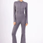 LANA – Fitted zip-up jumpsuit with high collar