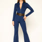 LANA – Fitted zip-up jumpsuit with high collar