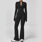 LANA – Fitted zip-up jumpsuit with high collar