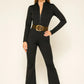 LANA – Fitted zip-up jumpsuit with high collar